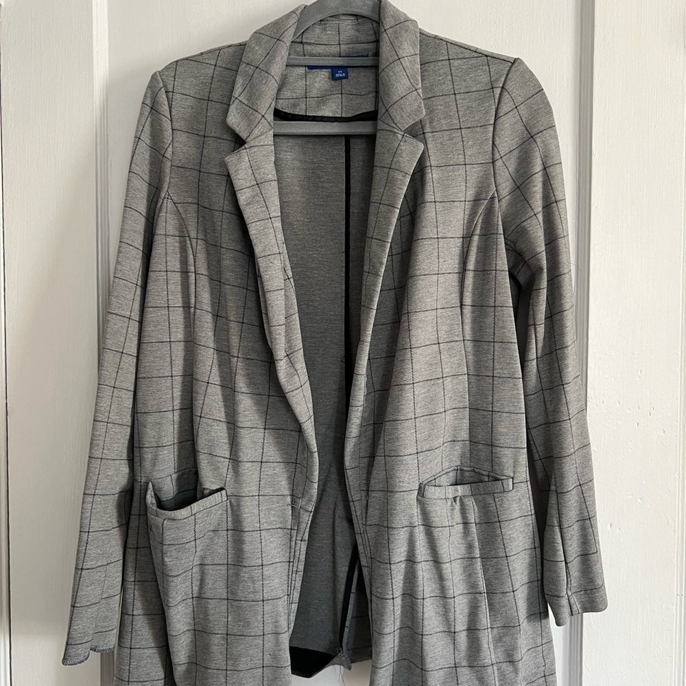 Gray Plaid Women's Jacket